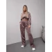 Trendy velour women's tracksuit, two-piece, large color palette