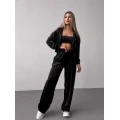 Trendy velour women's tracksuit, two-piece, large color palette
