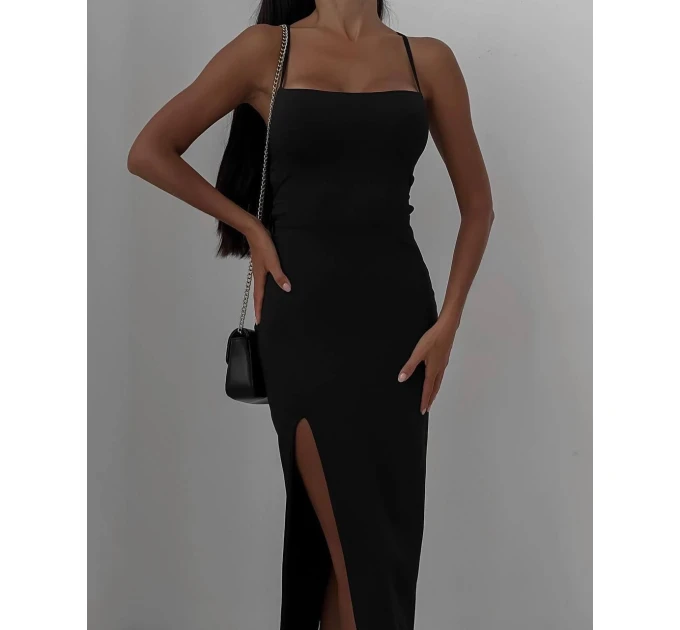 The perfect basic black dress with a lace-up back