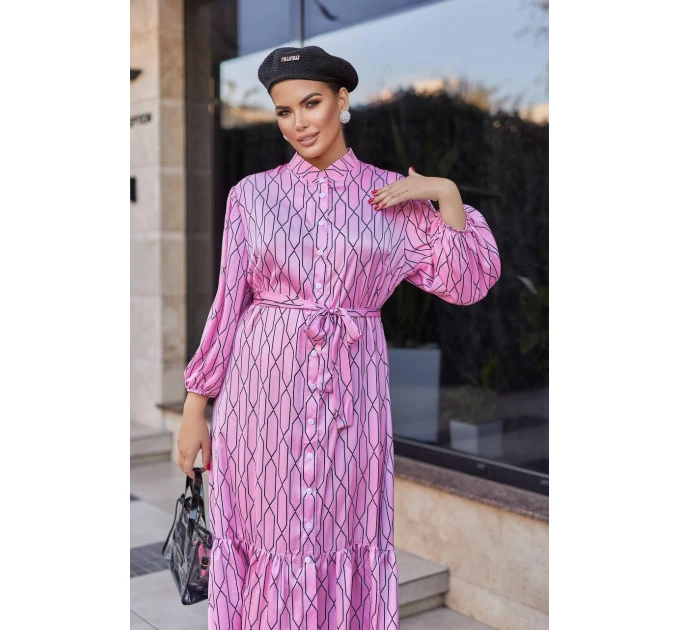 Women's silk dress, very stylish and elegant model (available in large sizes 42-54)