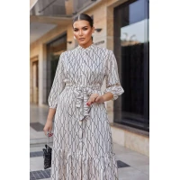 Women's silk dress, very stylish and elegant model (available in large sizes 42-54) 760-1 (61)