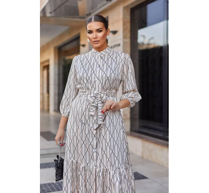 Women's silk dress, very stylish and elegant model (available in large sizes 42-54)