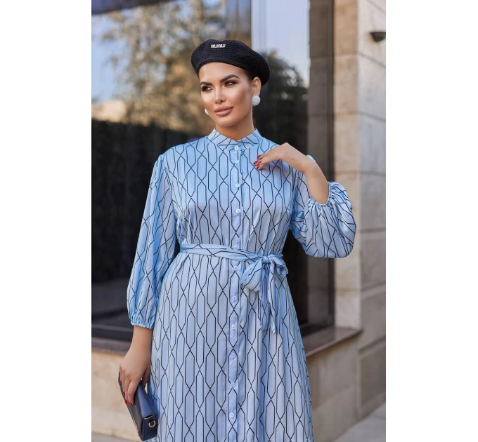 Women's silk dress, very stylish and elegant model (available in large sizes 42-54)