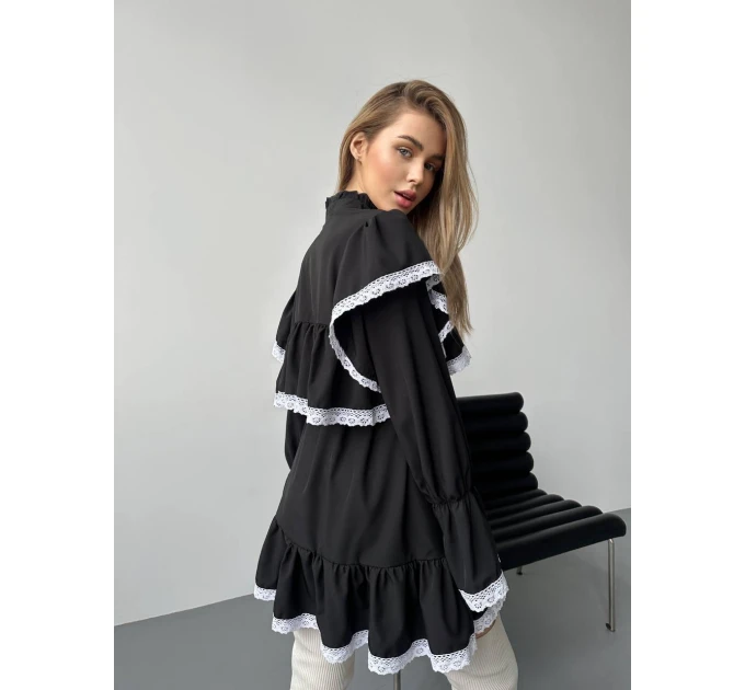 Delicate women's dress with lace