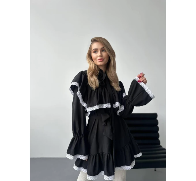 Delicate women's dress with lace