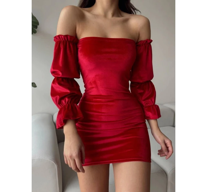 Women's velvet mini dress