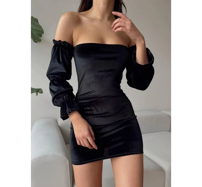 Women's velvet mini dress