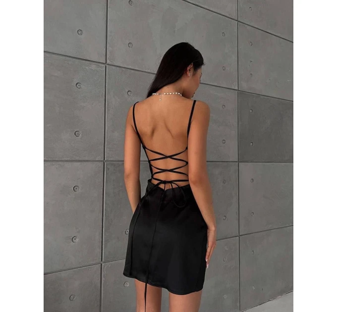 Charming lace-up mini dress