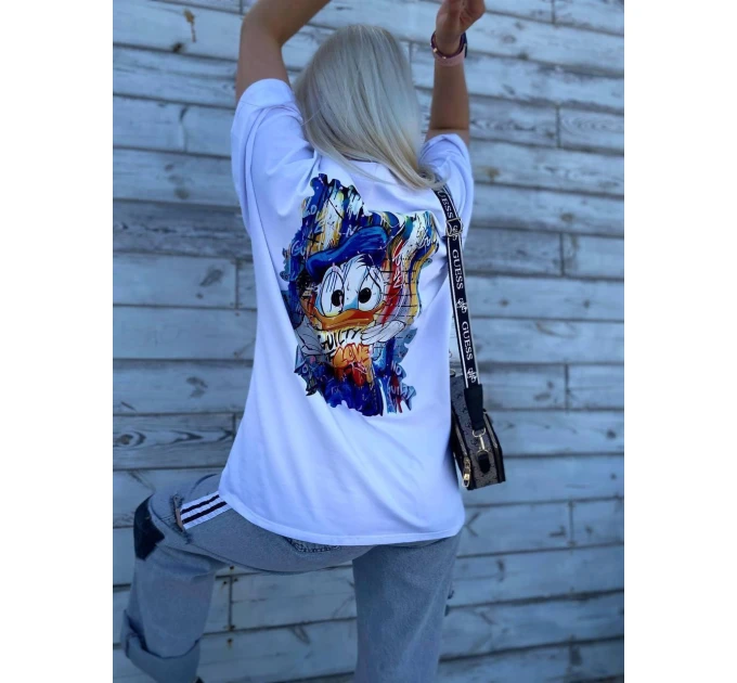 Женская футболка oversize "Donald Duck" ТУРЕЧЧИНА 95% хлопок