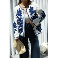 Піджак жіночий з вишивкою з натуральної тканини 5583 (22)