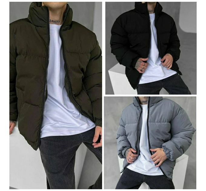 Men's stylish youth jacket in different colors, synthetic winterizer 250
