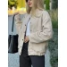 An incredibly cool women's bomber jacket made of trendy soft fabric in basic autumn colors!