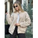 An incredibly cool women's bomber jacket made of trendy soft fabric in basic autumn colors!