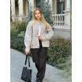 An incredibly cool women's bomber jacket made of trendy soft fabric in basic autumn colors!