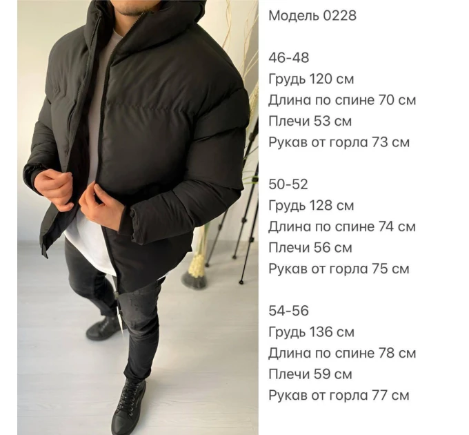 Стильная зимняя мужская куртка (46-56)